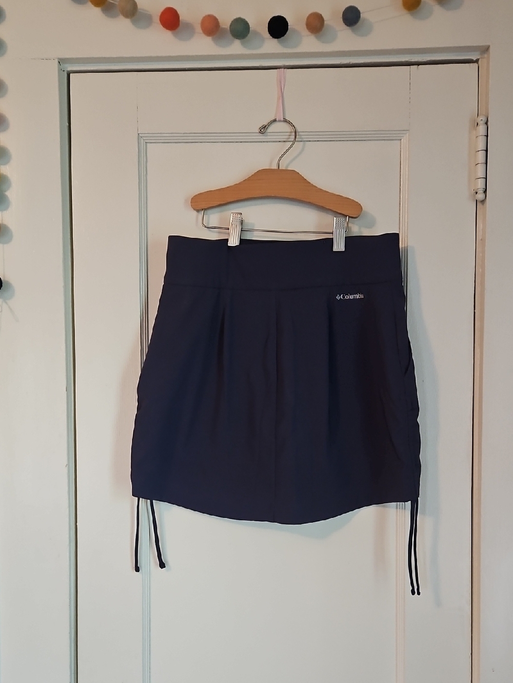 Columbia Navy Blue Athletic Skort with Side Drawstrings